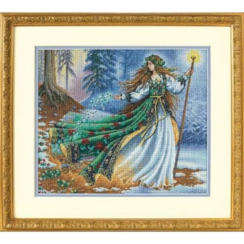 Top Quality Popular Lovely Counted Cross Stitch Kit Woodland Enchantress dim 35173 fairy wizard witch