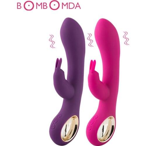 10 Speed Rabbit Dildo Vibrators for Women G Spot Stimulate Massage Heating Vibration Stick Silicone Waterproof Adult Masturbator
