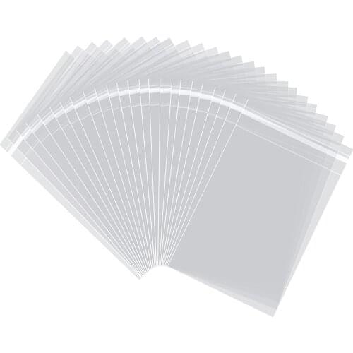 200 pieces 5 Size Transparante Cookie Verpakking Zakken Zelfklevende Plastic Zak Biscuit Bruiloft Snoep Zakken