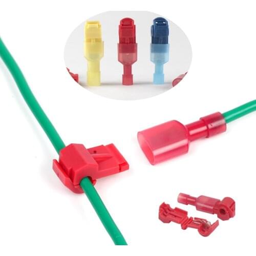 10PCS/Set of T model red bl soft fast cable terminal connection without disconnecting the line connector lossless cable set