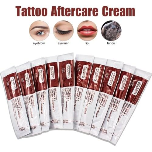 100pcs Tattoo Aftercare Cream Care Lotion Anti Scar Vitamin Ointment A&D For Tattoo Body Art Permanent Makeup Tattoo Supplies
