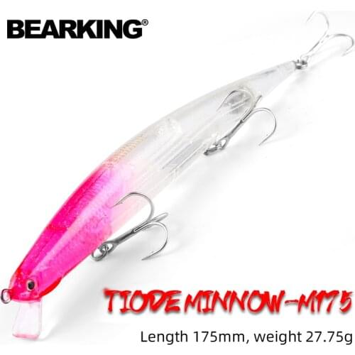BEARKING 175mm 27.7g professional quality fishing lures hard bait flaoting slim quality wobblers minnow Artificial Bait Tackle