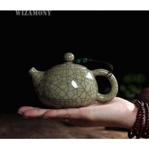 Tea set Crackle Glaze Ge Kiln Longquan Celadon Zisha Ceramics Arts Tay Thi Chinese Teapot Porcelain yixing Clay Antique Teapot