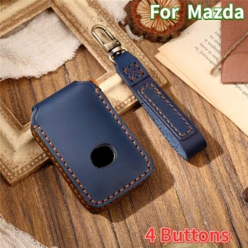 High Quality Leather Car Key Cover Case for Mazda 3 Alexa CX-30 CX30 CX5 CX 5 CX-5 CX8 CX9 CX4 2019 2020 Auto Accessories