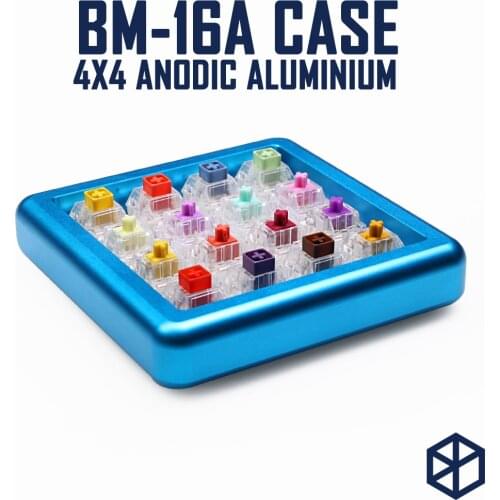 Anodized Aluminium cubic case for bm16a bm 16 bm16 keyboard acrylic panels stalinite diffuser can support Rotary brace supporter