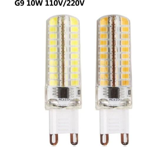 G9 LED Lamp 220V 110V 10W G9 Bulb Light Ceramic High Power Crystal Chandelier Lampada LED Lights 360 Degree Lighting 5pcs/lot