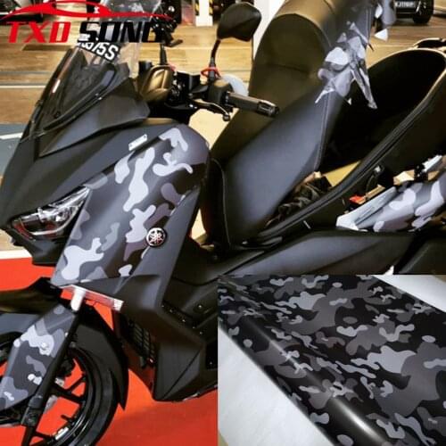 Good quality Black Camouflage Car Vinyl Wrap Film Roll Foil Sticker Sheet Bubble Free Bike Console Computer Motor