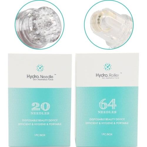 Hydra 20 pins Micro 64 Needles Titanium Tips Bottle Meso Derma Roller Anti-aging Serum Import Bottle Needle-free Mesotherapy