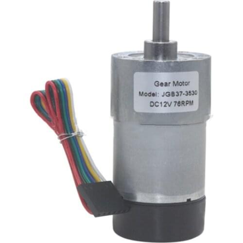 JGB37-3530 Encoder Reduction Motor, DIY DC 12V Electricn Motor Smart Car Gear Motor