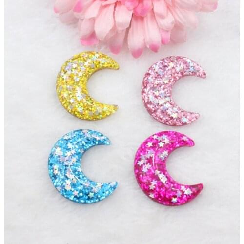 10pcs/lot DIY resin moon star heart mix colors kawaii resin cabochons accessoires