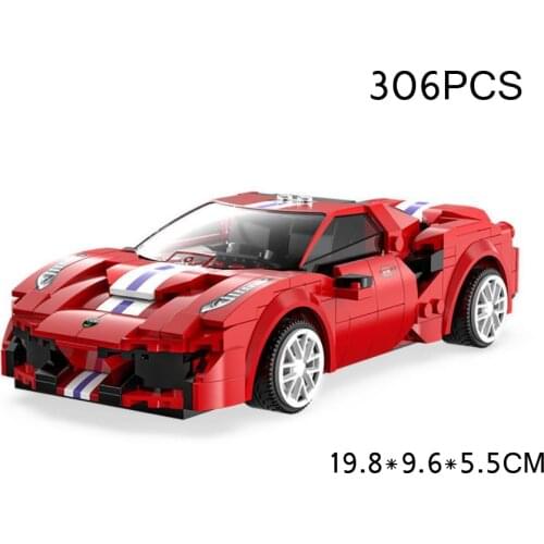 Technical build block APP RC super sport car model 2.4Ghz radio remote control vehicle itailia horse logo ferra 488 brick toy