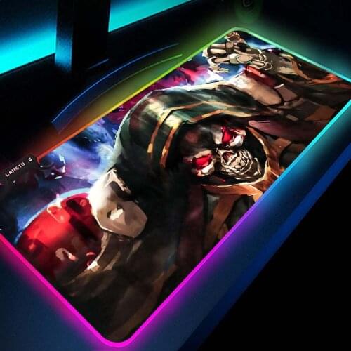 Overlord Mouse Pad Xxl Rgb Slipmat Led Gamer Decoration Play Mat with Backlight Play Mat with Backlight Mat for Keyboard Rug