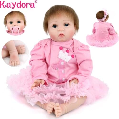 Reborn dolls lol handmade toys for children 22 inch boneca reborn doll lol reborn bebe realistic boneca newborn dolls Kaydora