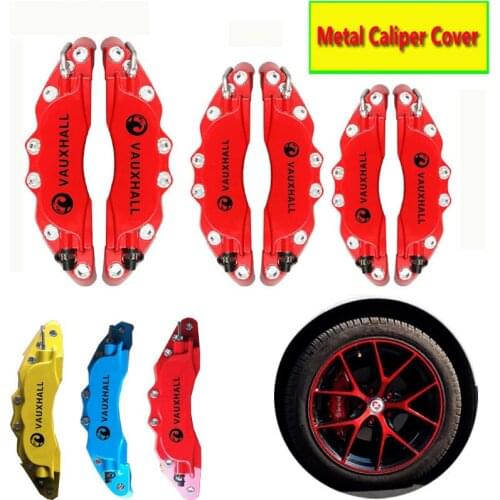 KUNBABY 4 Or 2 Pcs Metal Brake Caliper Cover With Sticker Logo Car Styling Decoration For Opel Vauxhall Corsa Free Shipping