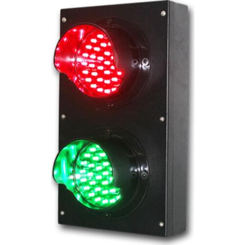 Mini Stainless Steel 100mm AC 85-265V Red Green Kids Traffic Signal Light