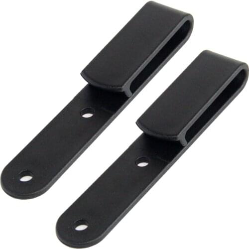 Pack of 2 Long J-Clip Plastic IWB OWB Clips Tough Clip Universal Sheath/Holster Clip Loop with Chicago Screws