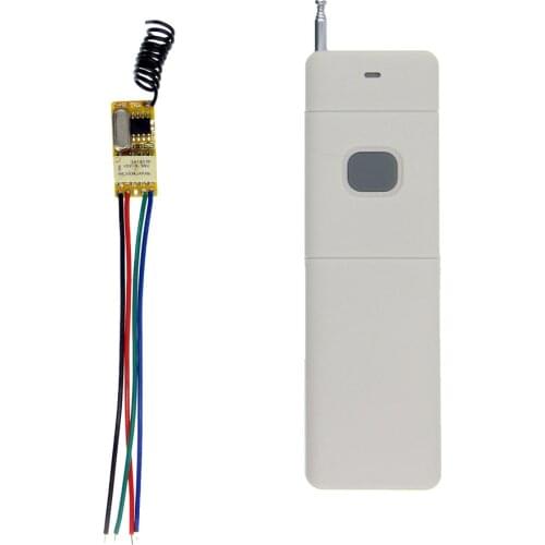 DC 3V 3.7V 7V 9V 12V Mini Relay Wireless Switch Remote Control 3000M Power LED Lamp Controller Micro Receiver Transmitter System