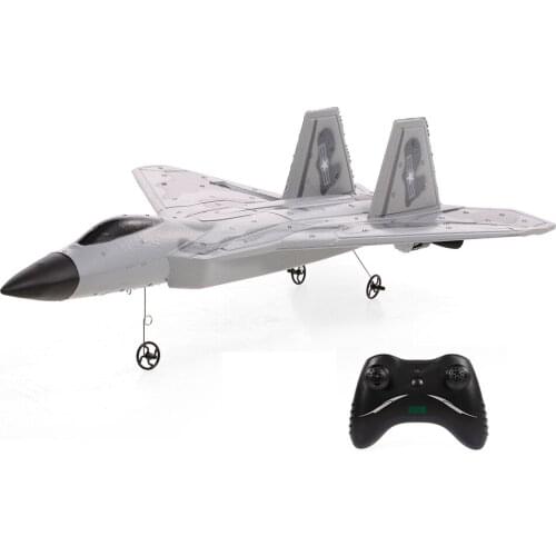 RC Plane FX822 F-22 Raptor Model Fighter Airplane 2CH EPP 2.4G Remote Control Airplane Fixed-wing RTF Toy Kids Gifts