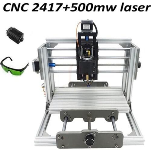 Disassembled pack mini CNC 2417 PRO + 500mw laser diy mini cnc router with GRBL control