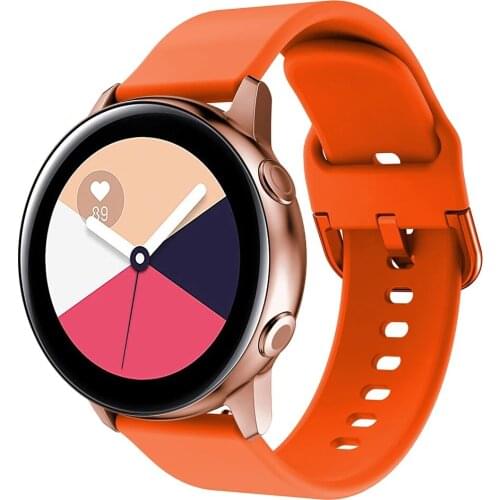 Silicone Original 20mm band Strap For Samsung Galaxy Watch Active 2 40/44mm / 3 41mm smartwatch wristband For Huawei GT 2 42mm