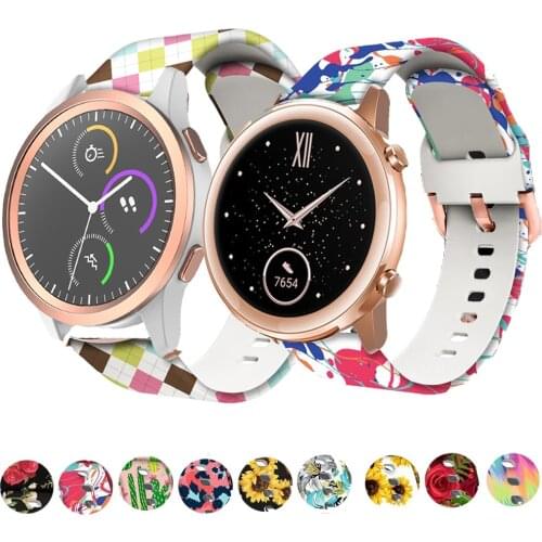 20 22mm Silicone Band For Xiaomi Huami Amazfit GTS GTR 2e 42/47mm Women Printing Wrist Straps Watchband Amazfit Bip U S Bracelet