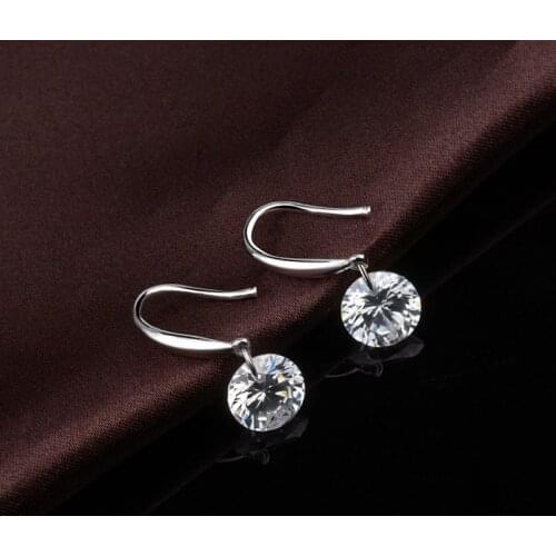 Exquisite Zircon Crystal Stud Earrings For Women Wedding Jewelry Boucle Mujer Brincos Summer New Fashion Temperament Ear Hook