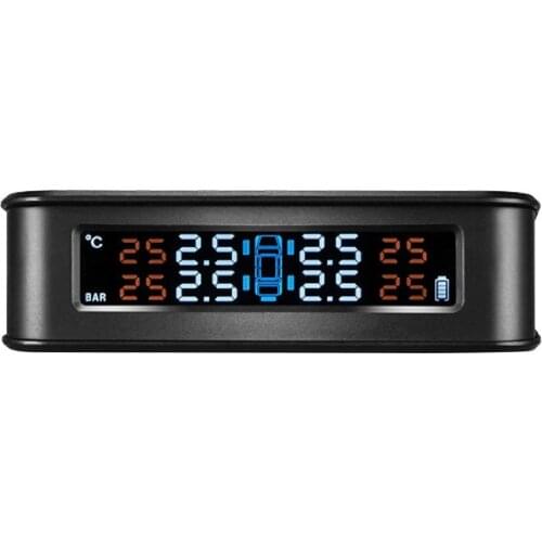 Solar Powered Auto Security Alarm Tire Pressure Control System Auto TPMS Tyre Pressure Monitor Car Tire Accessories