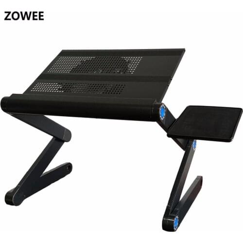 Adjustable Portable Laptop Table Stand Lap Sofa Bed Tray Computer Notebook Desk bed table with Mouse Table ZW-CD10