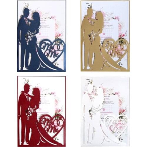 10pcs Bride And Groom Wedding Invitations Card Love Heart Invitation Greeting Card Mariage Wedding Party Decoration Supplies