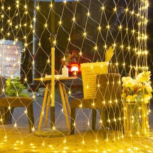 2x2M 3x2M 6x4M LED Net Mesh Fairy String Light Garland Window Curtain Christmas Fairy Light Wedding Party Holiday Light