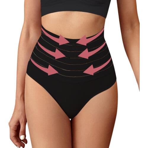 Women High Waist Shaping Panties Breathable Body Shaper New Fashion High-Waist Hollow Thong Fitness Panties for Abdomen and Hips