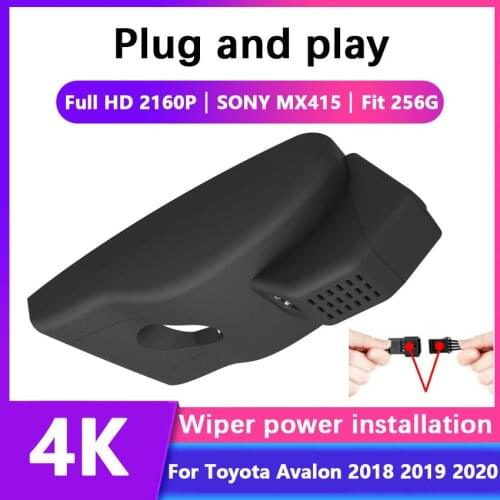 Easy to install Car DVR Video Recorder Dash Cam Camera For Toyota Avalon 2018 2019 2020 full hd 2160p Novatek 96670+SONY MX415