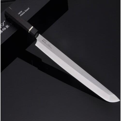 27cm Japanese Sushi Knife Kitchen German 1.4116 Stainless Steel Sheath Salmon Raw Fish Filleting Sashimi Knife Cooking Tool 6G