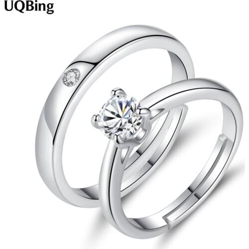 Fashion Locers Couple Band Rings For Women Pure 925 Sterling Silver Ring Real Silver Jewelry