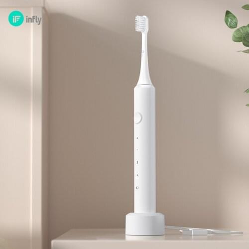 Infly Ultrasonic T03S Electric Toothbrush Adult Whitening Waterproof USB Induction Charging Ultra-long Standby Travel Toothbrush