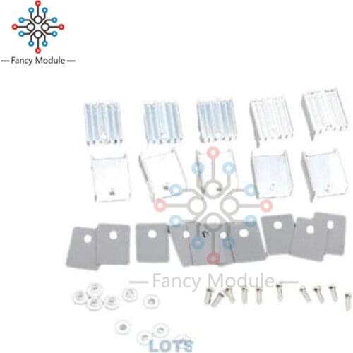 10sets TO-220 Silver Heatsink Heat Sink for Voltage Regulator or MOSFET