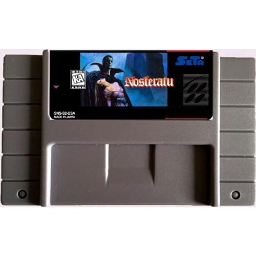 High Quality 16 Bit NOSFERATU NTSC Big Gray Game Card For USA Version Game Player