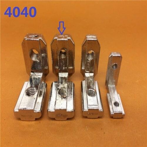 20PCS/LOT 4040 European standard L-Shape corner slot connection parts built-in angle slot aluminum fitting single brackets