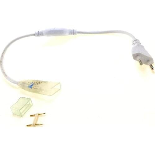 220 Volt 2 pin Power Cord Adapter for 220V 2835 276 led/m LED Strip Light Ribbon Waterproof Three Row Stripe Tape Max 30 Meters