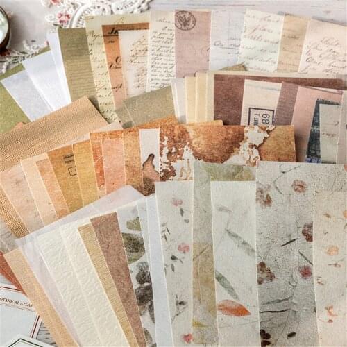 30pcs Retro Collage Paper Material Package DIY Hand Account Scrapbook Decoration Material Paper Kawaii Learning Stationery