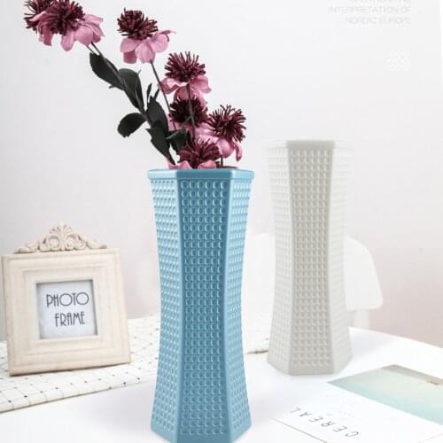 30cm Individuality Vases Shatterproof Nordic Vase Imitation Ceramic Beautiful Flower Pot For Arrangement Home Office Room Decor