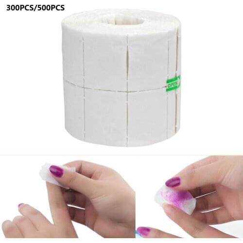 300/500pcs/Roll White Nail Cotton Pads Wipes Polish Gel Remover Lint Paper Props Nail Art Tips Cutton Manicure Cleaning Tools