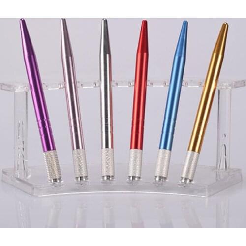 5Pcs Manual Tebori Tattoo Permanent Makeup Pen Machine Microbladeing Pen For Lip Eyebrow Tattoo Equipment Mixed Colors