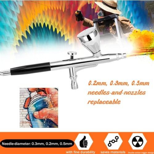 Multi-purpose Professional 0.3mm Airbrush Non-oil Type 30PSI Air Compressor Set for Model Making Art Painting Spray Gun