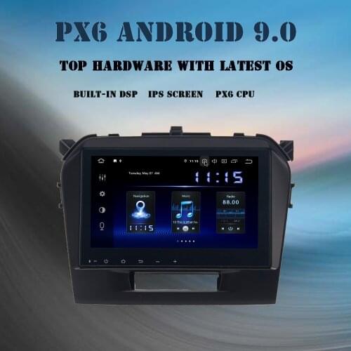 Android 9.0 Car Radio For Suzuki vitara 2016 GPS Navi PX6 IPS screen DSP HDMI 2 Din multimedia player Bluetooth RDS TDA7850