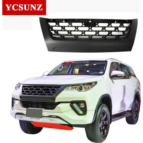 Car Accessories ABS Matte Black Front Grille Front Grills For Toyota Fortuner Hilux SW4 2016 2017 2018 2019