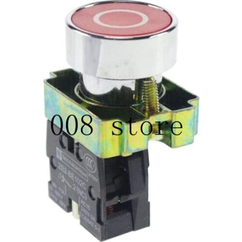 Free shipping (1) 1 N/C XB2BA4322C Momentary Red Flush Pushbutton Replaces