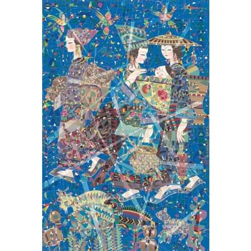 Free shipping classical Chinese minority dress girls oil painting canvas painting prints on canvas wall art decoration picture