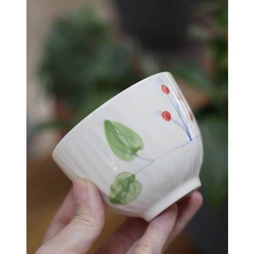 Ceramic Big Hot Water Mug Hand-painted Porcelain Teacup Bowl Vintage Water Cup