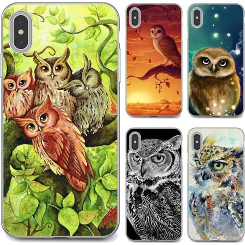 Retro-Vintage-Owl-Art-Painting-Animals Phone Covers For Huawei P30 P40 P20 P7 P8 P9 P10 Lite Plus Pro 2015 2016 2017 Mini